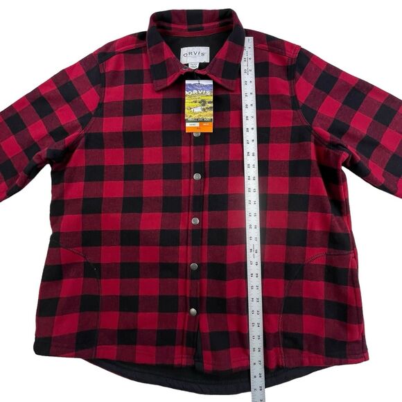 Orvis Pinnacle Shirt Jacket Women XXL Fleece Lined Flannel Shacket Buffalo Plaid - Picture 16 of 16